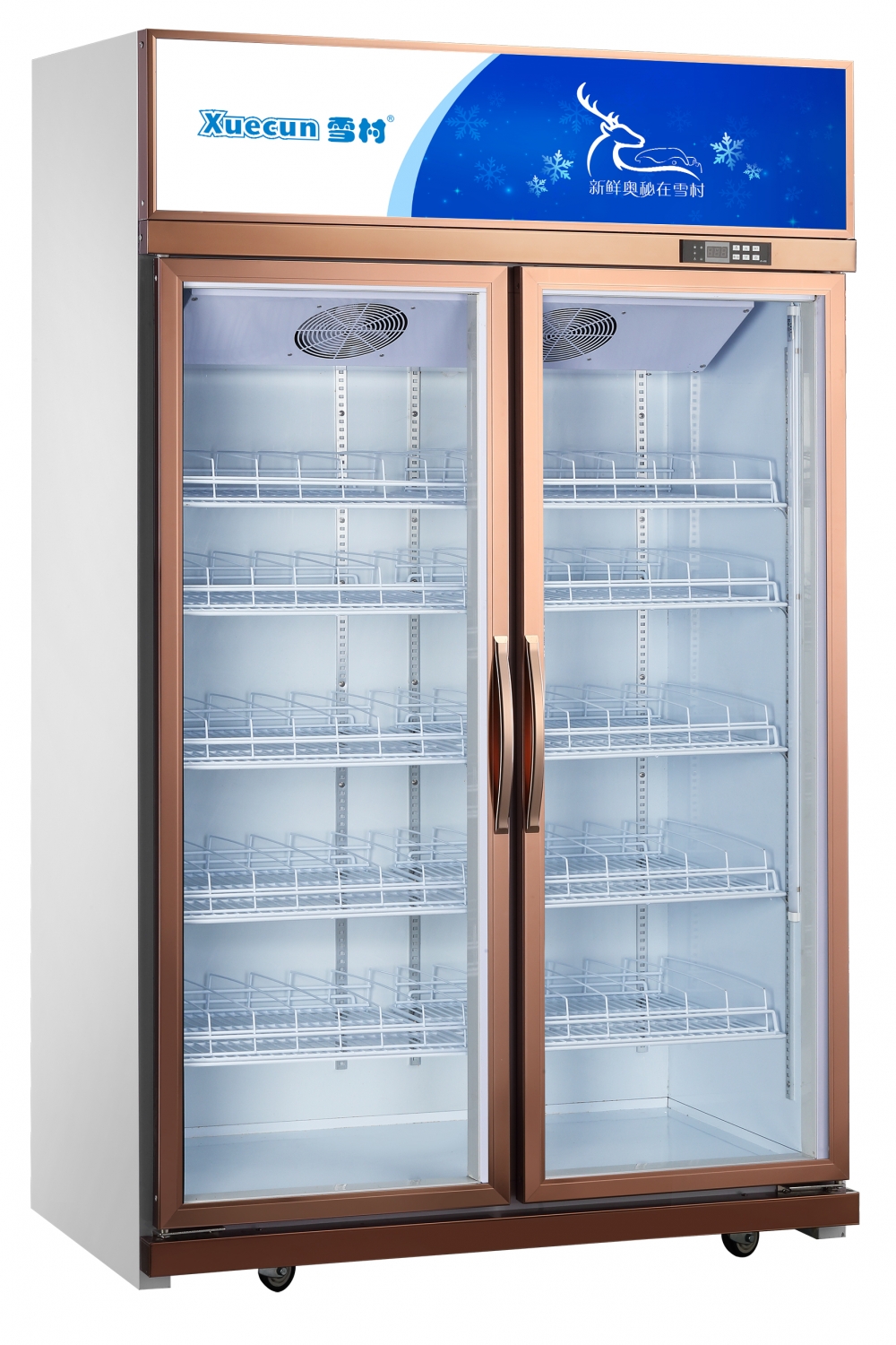 UPRIGHT GLASS DOOR SHOWCASE SERIES-VENTILATED COOLING-PREMIUM