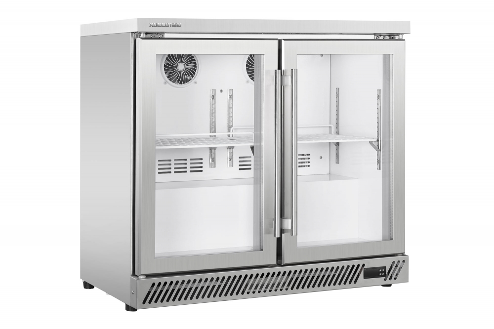 UPRIGHT GLASS DOOR SHOWCASE SERIES-VENTILATED COOLING-SS BACK BAR COOLER