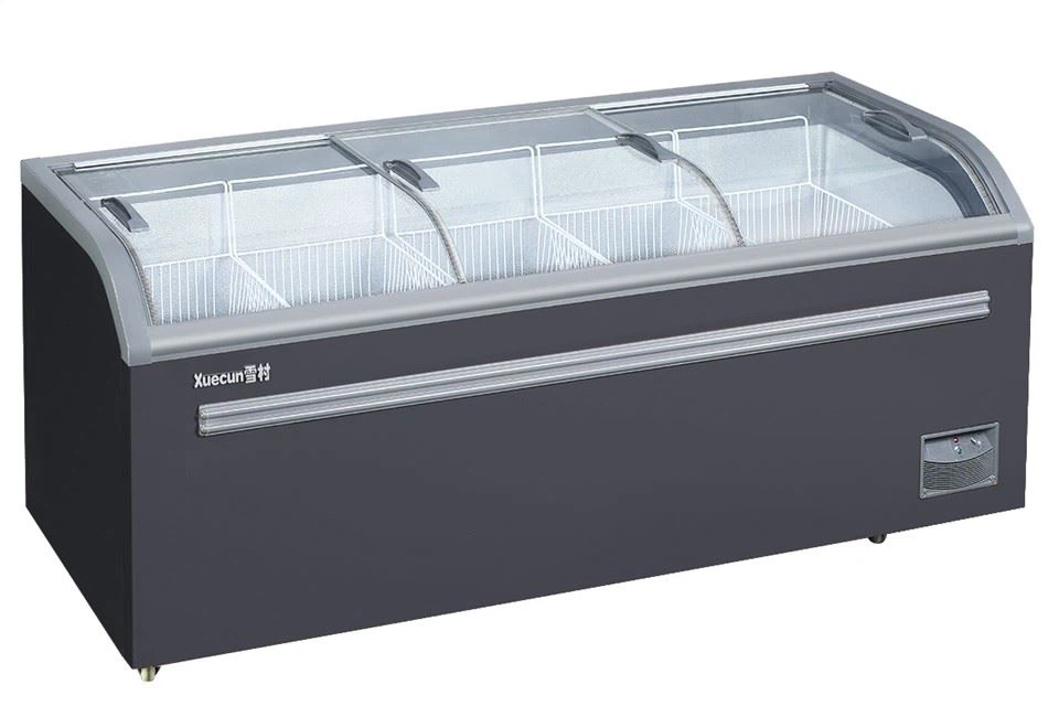 ISLAND FREEZER SERIES-STATIC COOLING-CURVED FREEZER